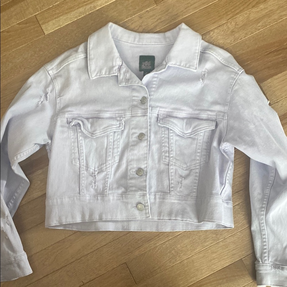 Wild Fable Lavender Cropped Jean Jacket